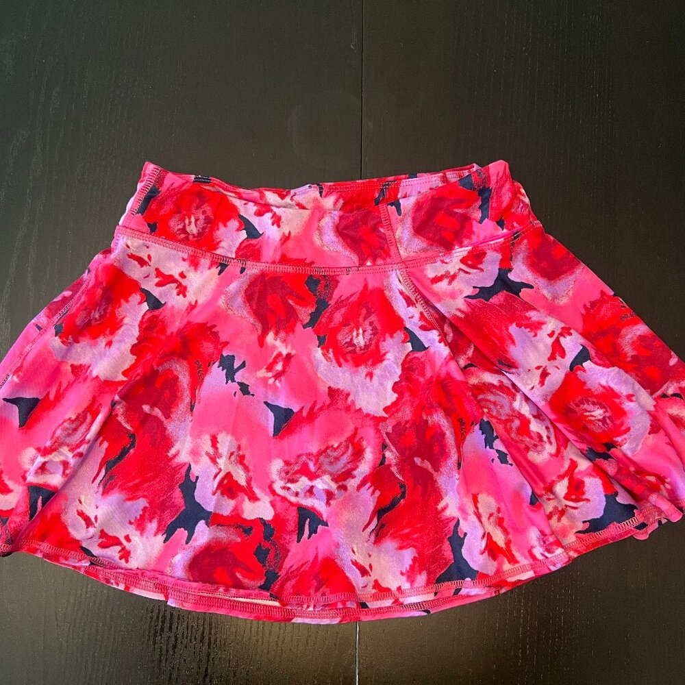 All In Motion Girls Size L (10/12) Skirt Skort Pink/Red Floral Print